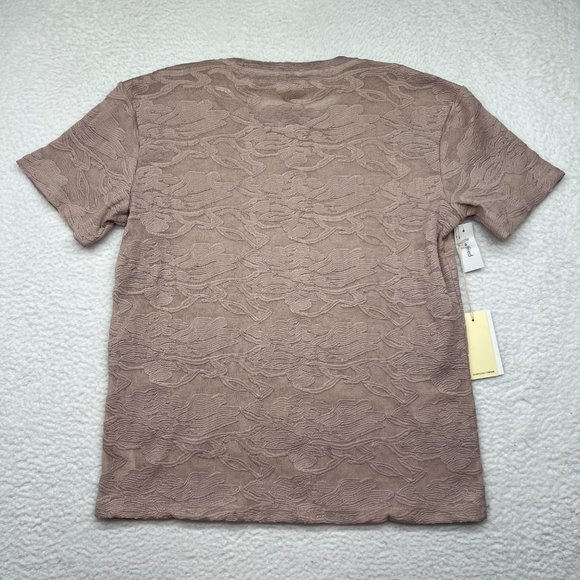 Wilfred Textured Short Sleeve Tee in Taupe - Picture 7 of 7